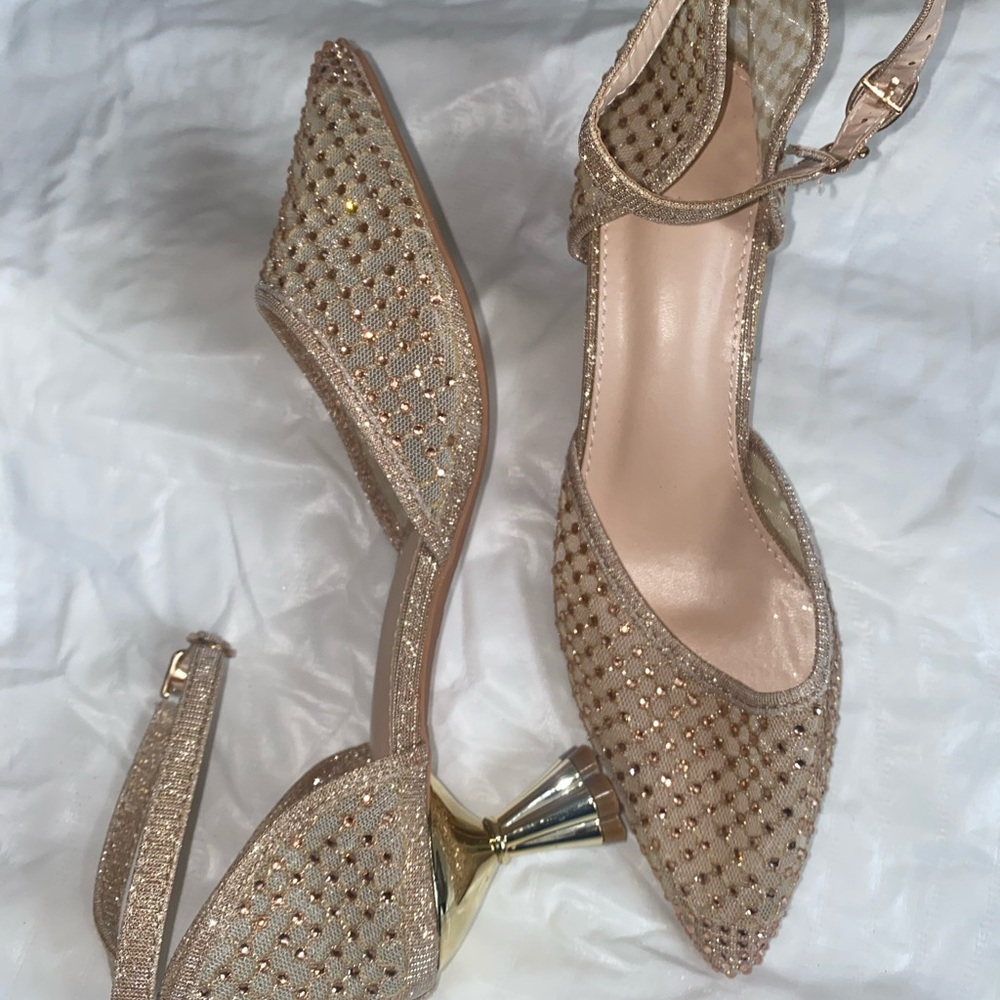 Elegant Gold Women's Heels